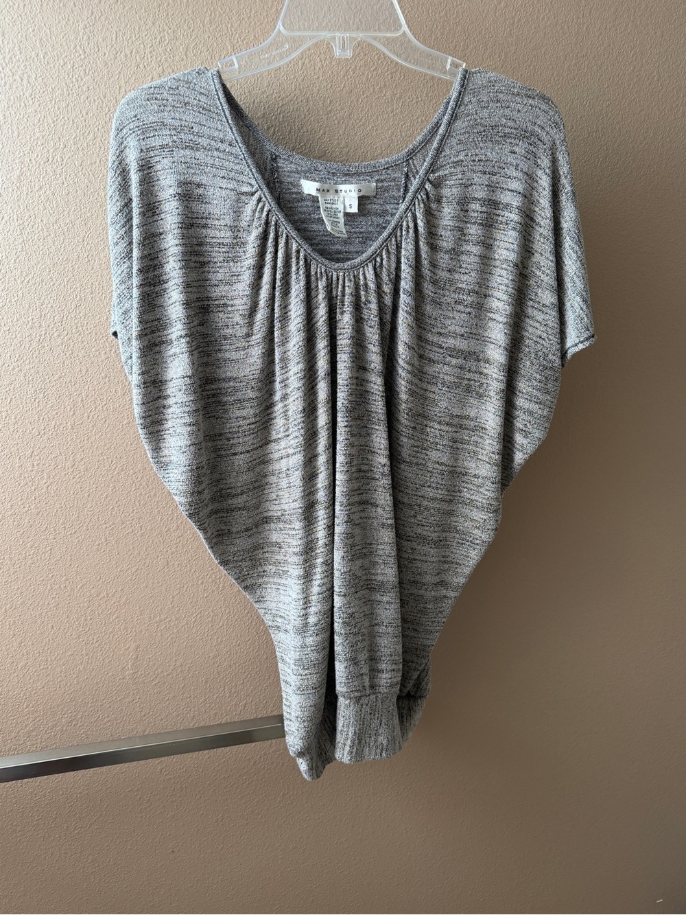 Max Studio Drapey Marled Knit Top
